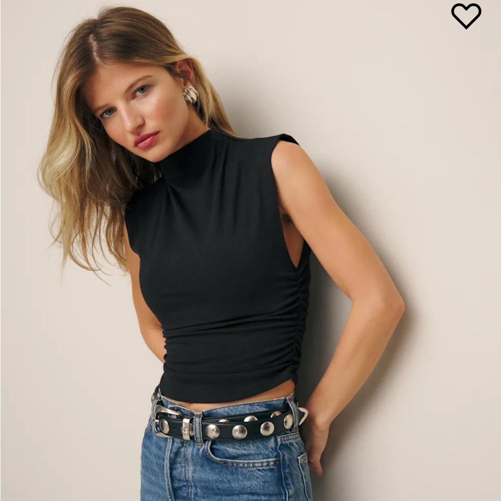 Reformation Black Lindy Top NWT